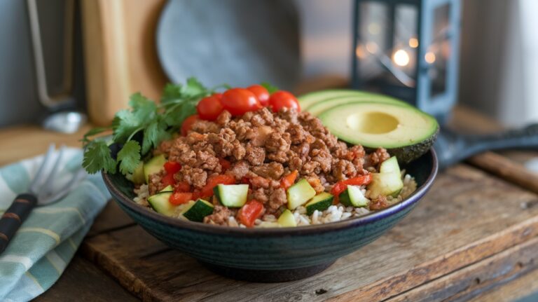 Healthy Ground Turkey Bowl Recipe